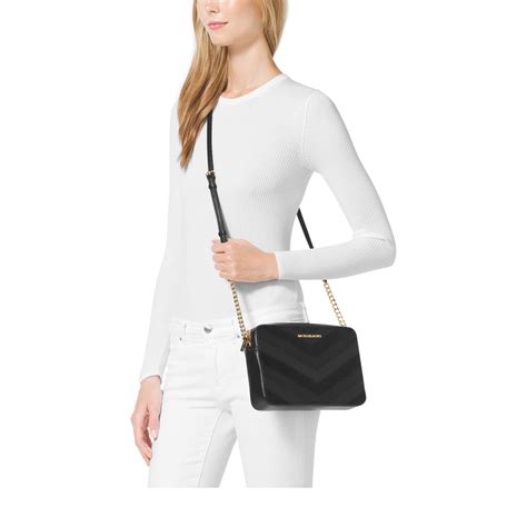 michael kors jet set bag black|michael kors jet set crossbody bag.